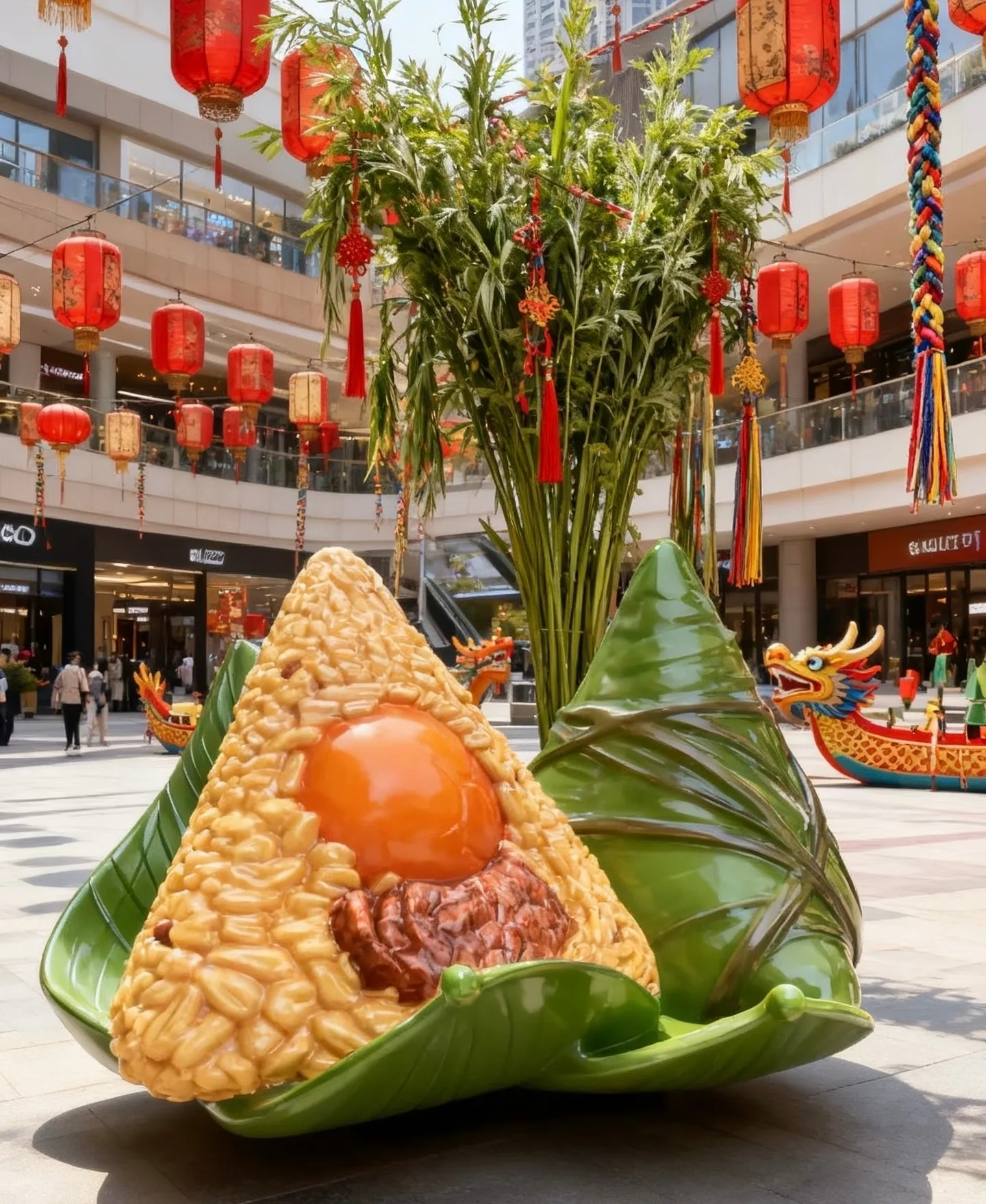 Eye-Catching Life-Size Zongzi Sculptures: Durable, Weatherproof & Customizable