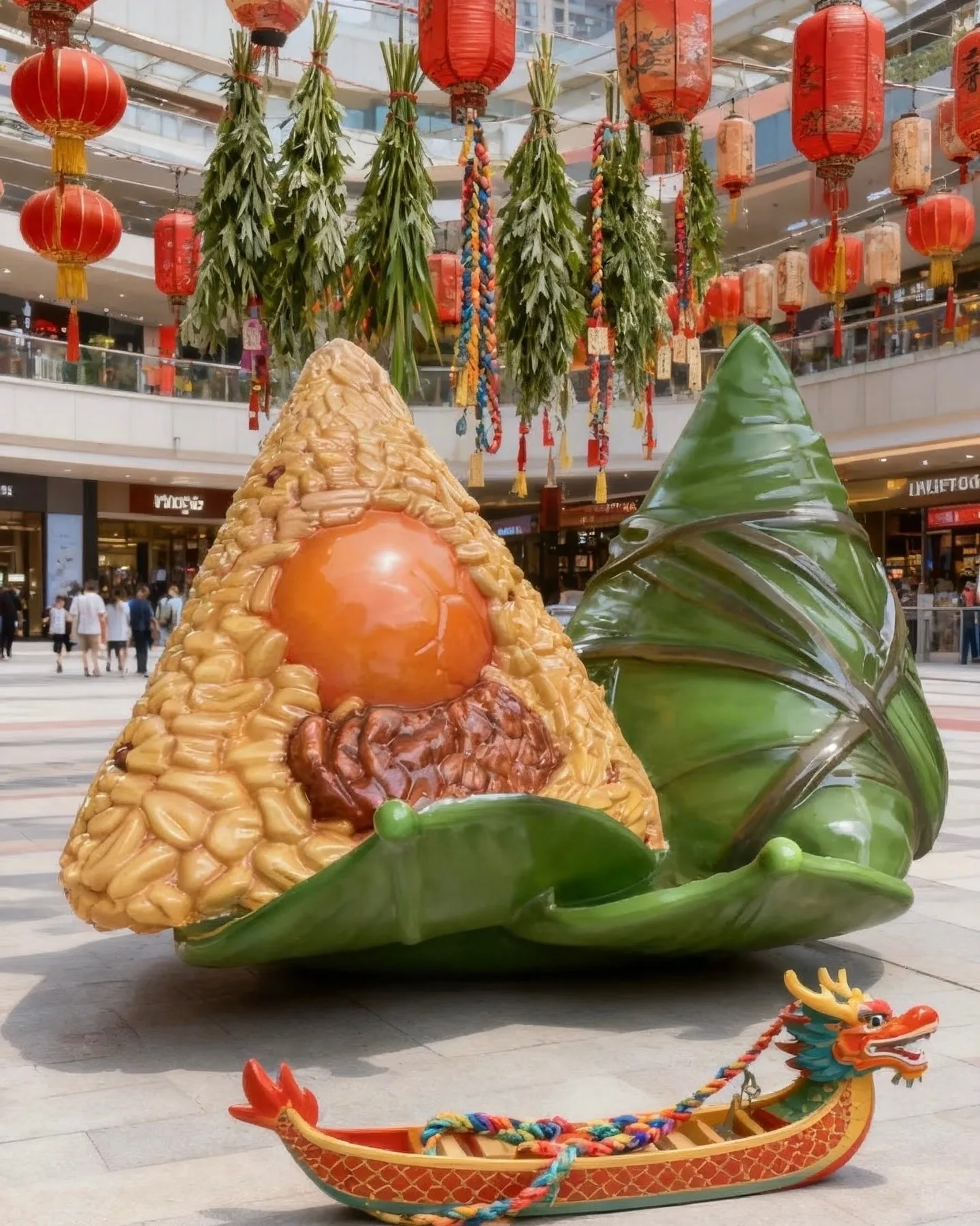 Eye-Catching Life-Size Zongzi Sculptures: Durable, Weatherproof & Customizable — view 4