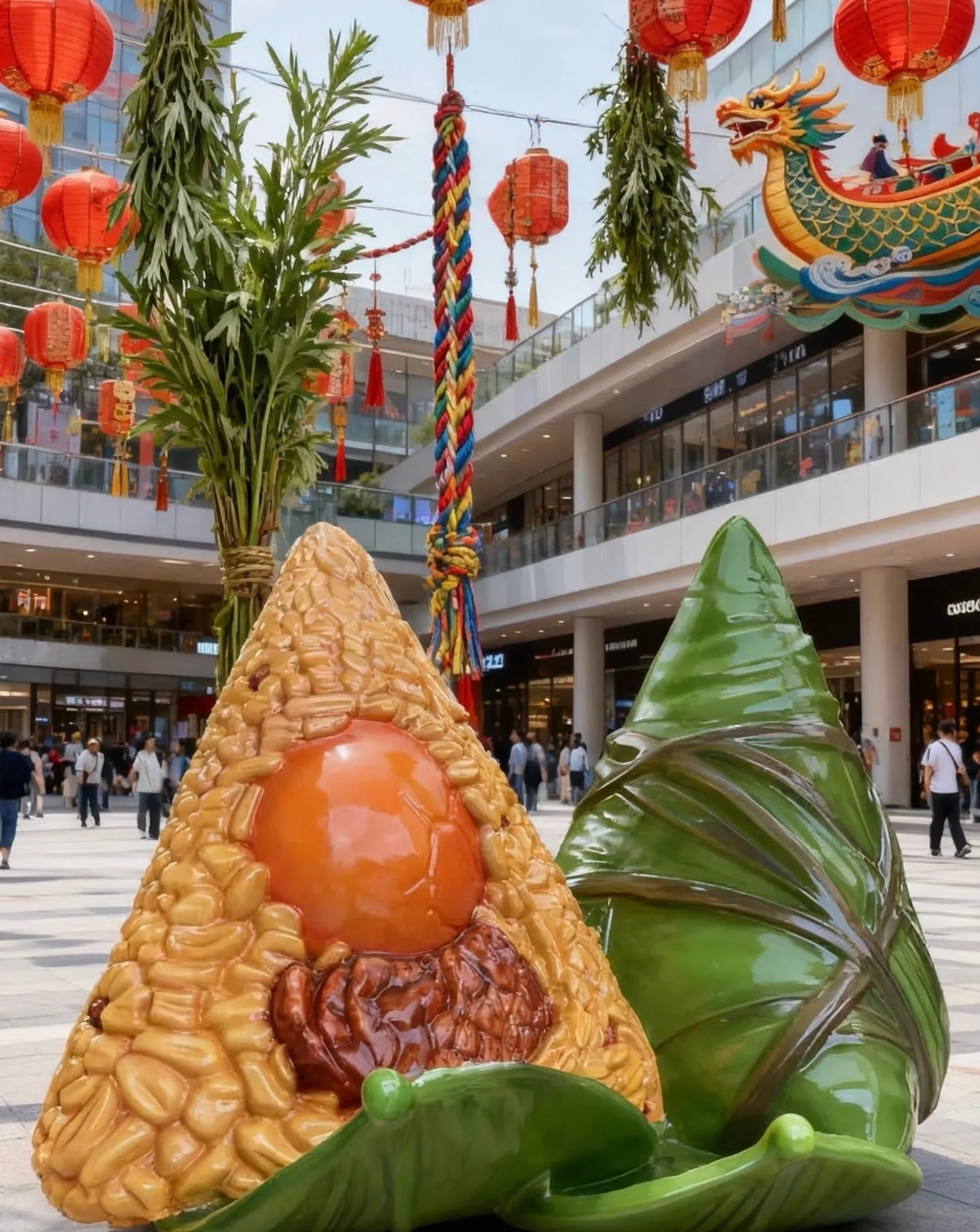 Eye-Catching Life-Size Zongzi Sculptures: Durable, Weatherproof & Customizable — view 2
