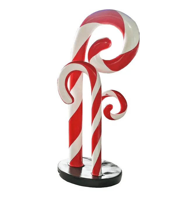Fantasy giant candy cane customized candy shop decoration for sale