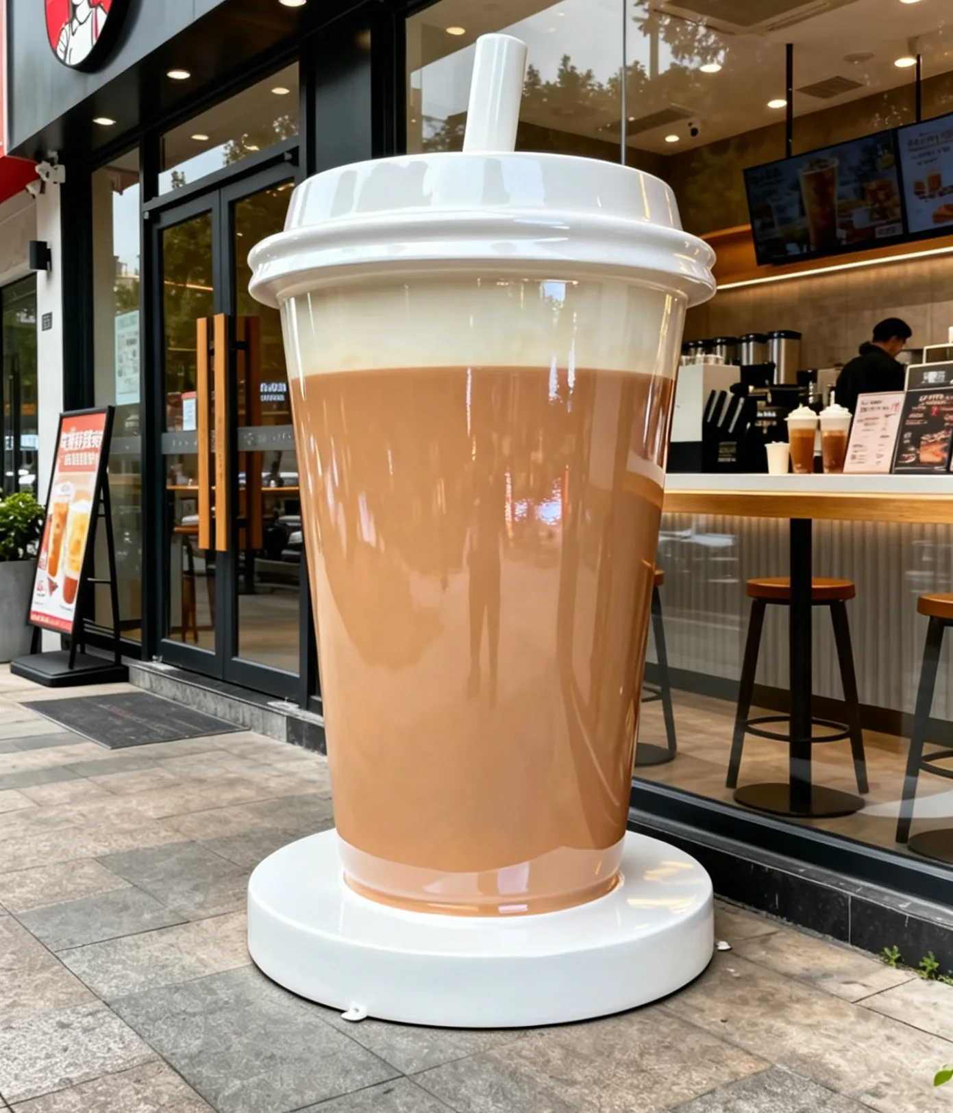 Fiberglass Bubble Tea Sculptures That Stop Foot Traffic Cold — view 2