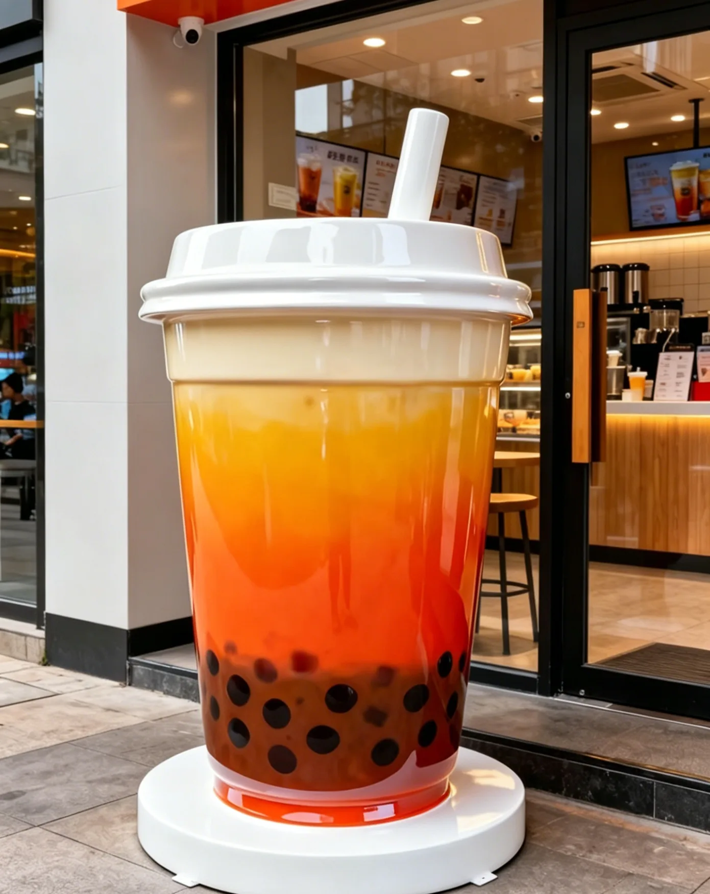 Fiberglass Bubble Tea Sculptures That Stop Foot Traffic Cold — view 3
