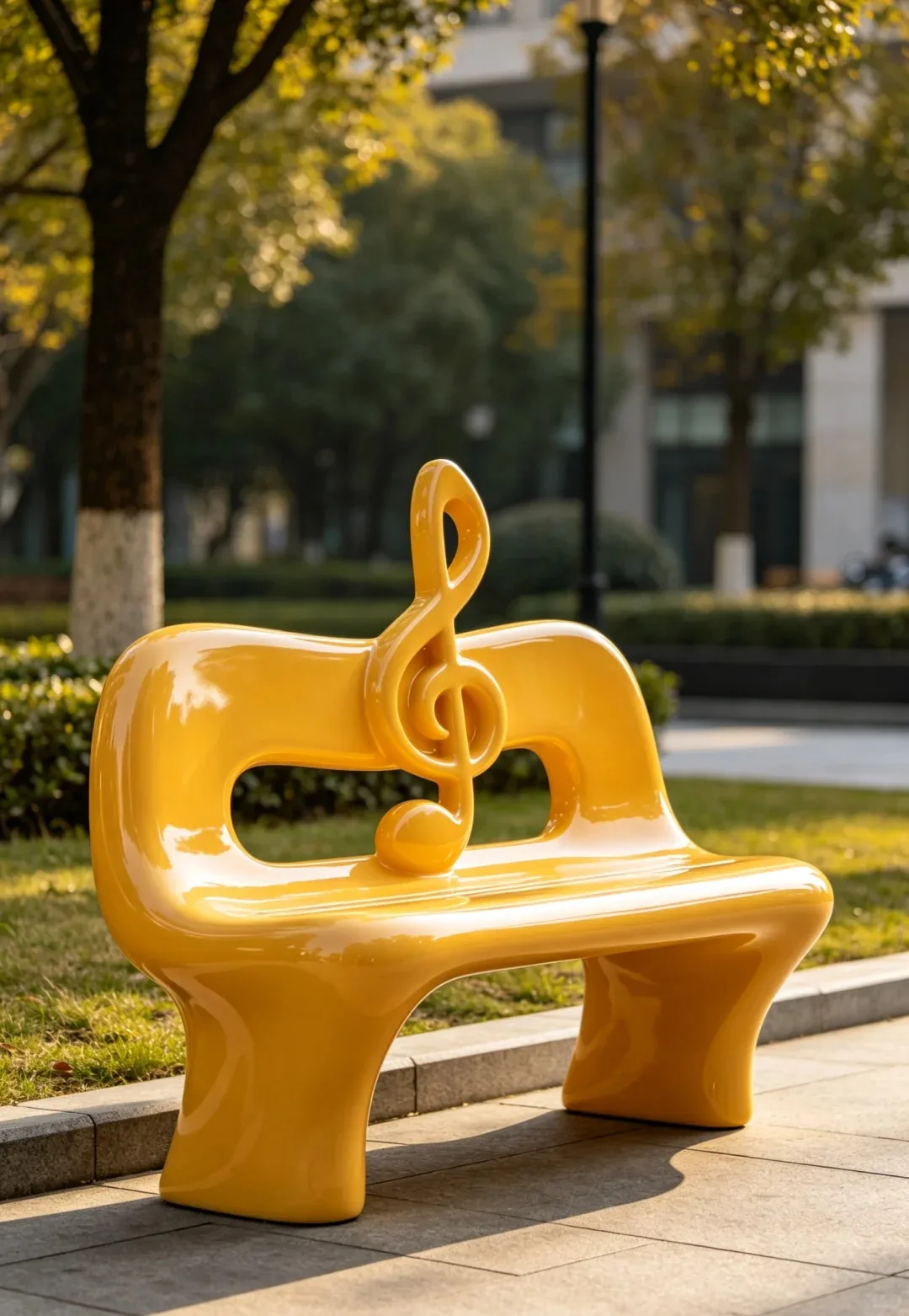 Fiberglass Music-Themed Sculptural Benches — Instagram-Worthy Seating for Parks, Malls & Music Venues — view 3