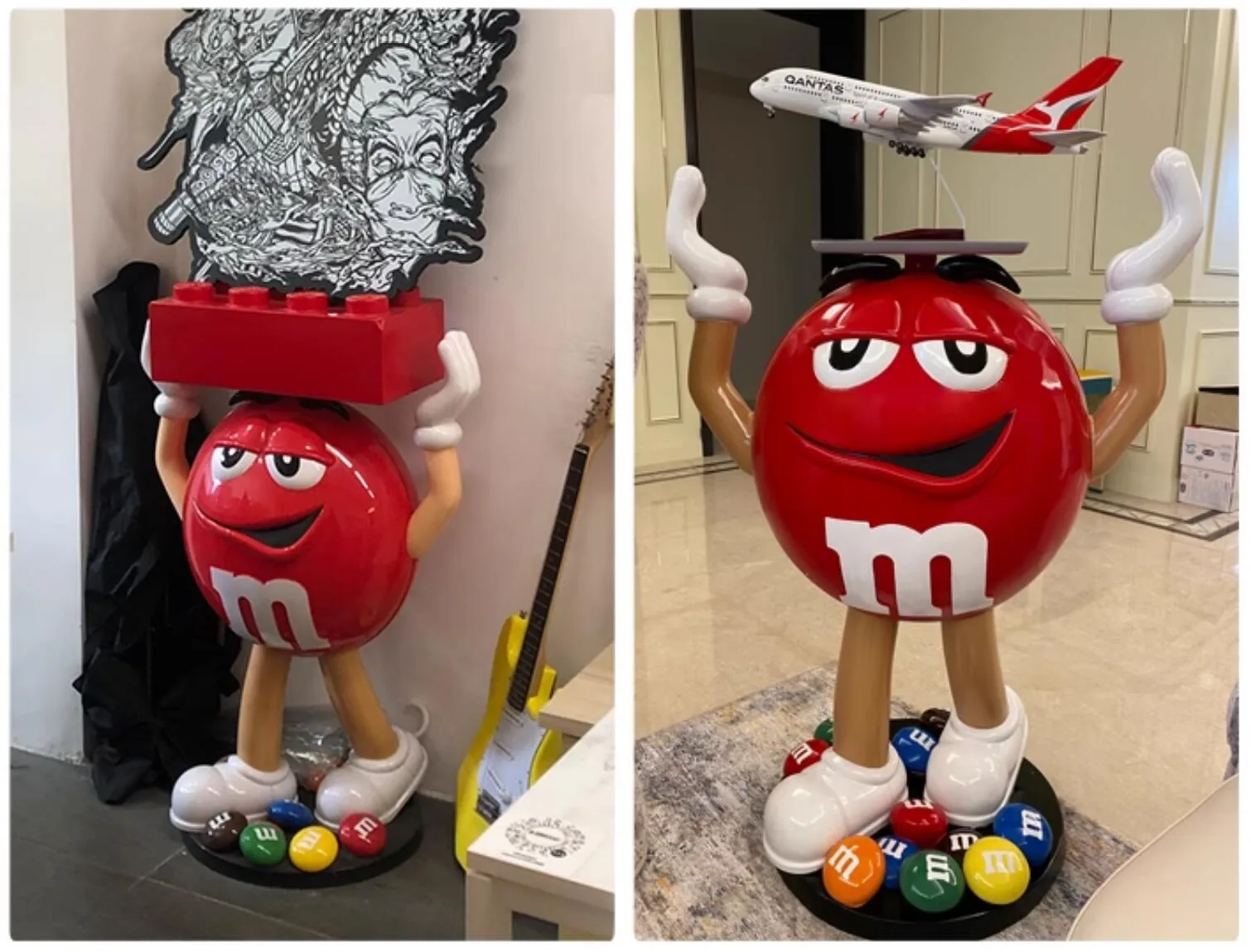 Fiberglass Red M&M Character Display Statue For Sale — product detail 4