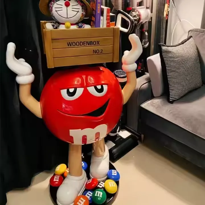 Fiberglass Red M&M Character Display Statue For Sale — view 3