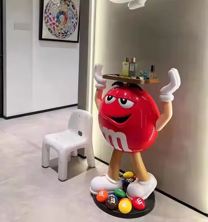Fiberglass Red M&M Character Display Statue For Sale — view 4