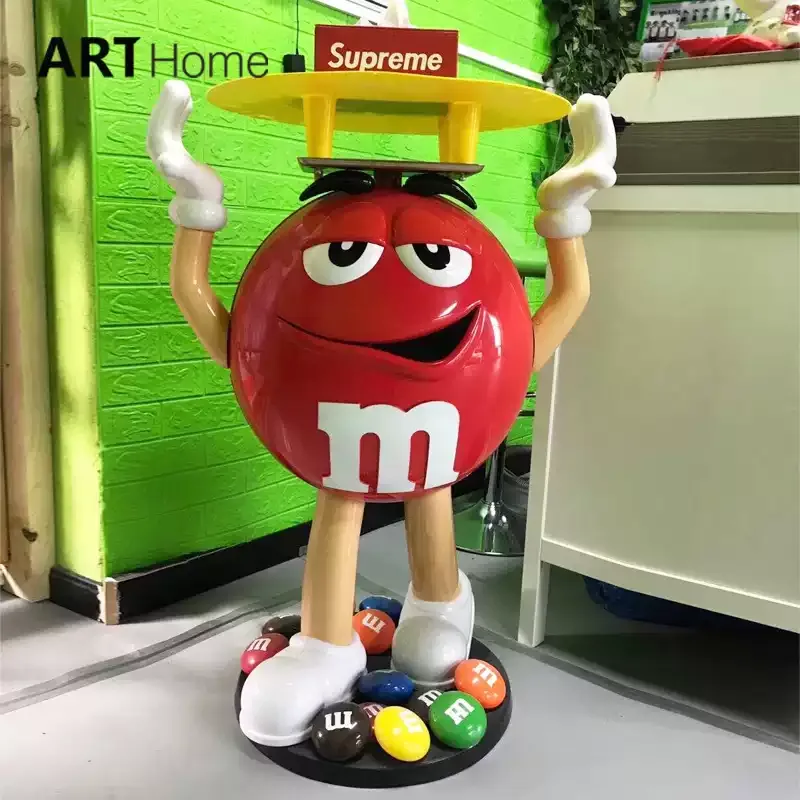Fiberglass Red M&M Character Display Statue For Sale — view 6