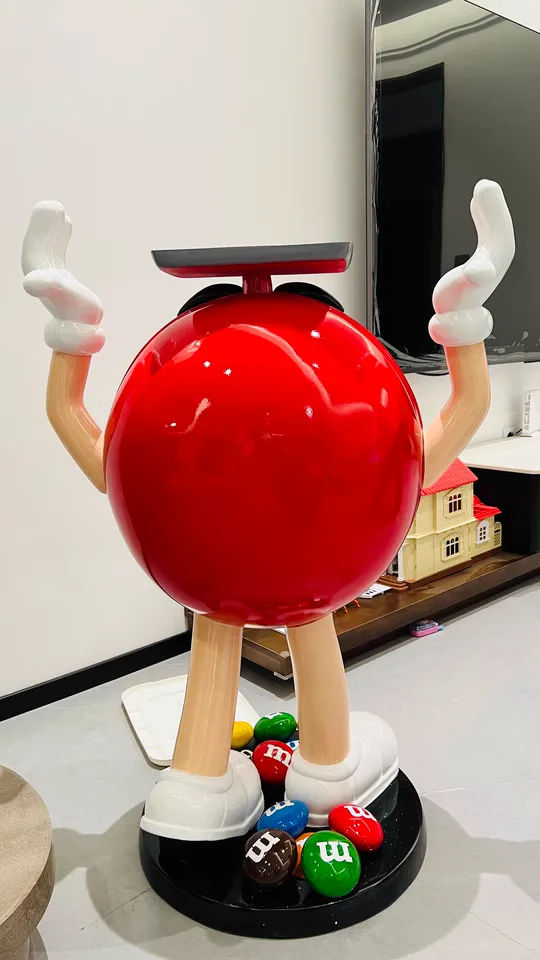 Fiberglass Red M&M Character Display Statue For Sale — product detail 3