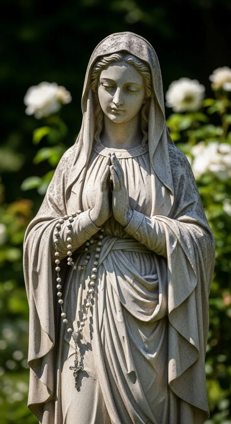 Fiberglass Virgin Mary Statue For Church, Garden & Religious Prayer Decor — view 3