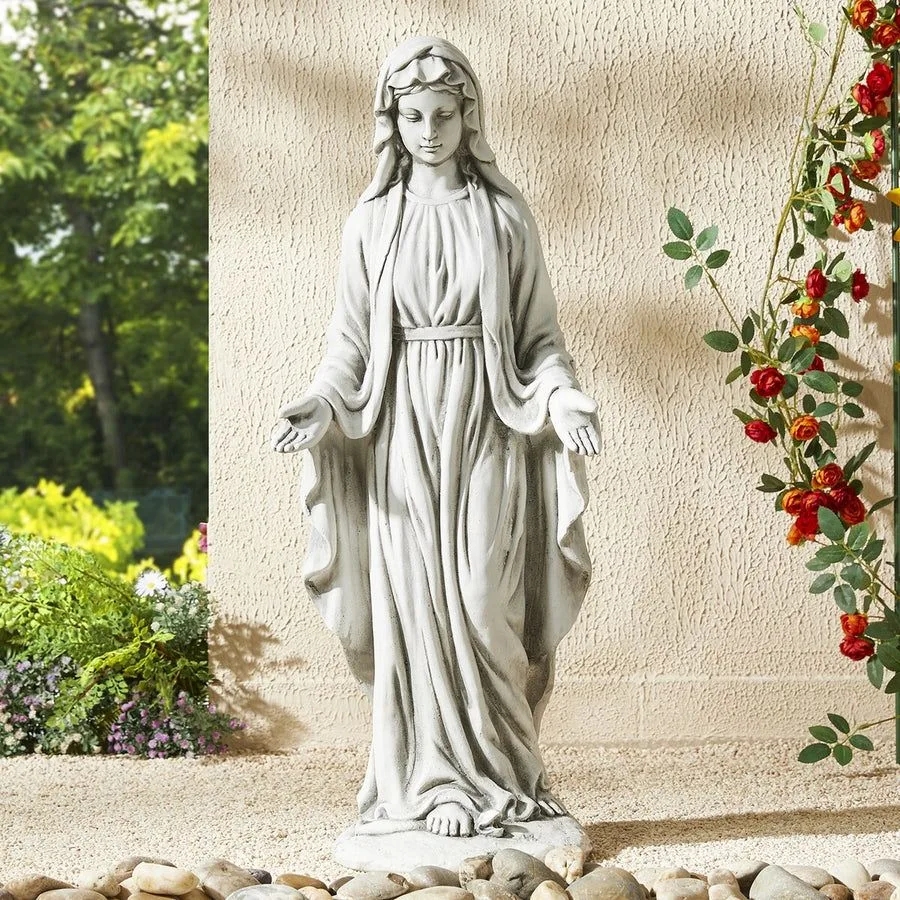 Fiberglass Virgin Mary Statue For Church, Garden & Religious Prayer Decor