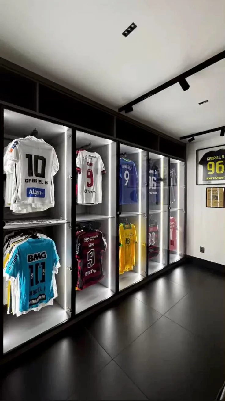 Football Jersey LED Display Cabinet