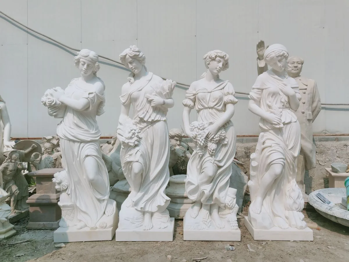 Four-Season Goddess Fiberglass Statue for Villa & Garden Landscape Decor