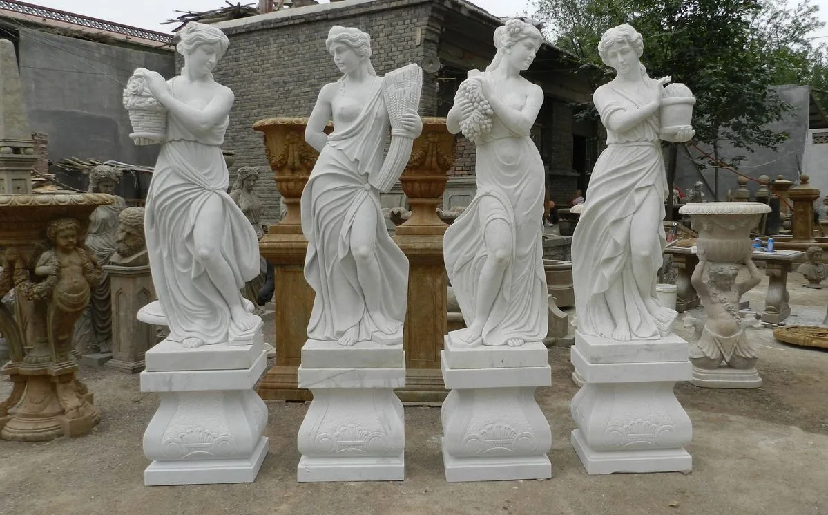 Four-Season Goddess Fiberglass Statue for Villa & Garden Landscape Decor — view 2