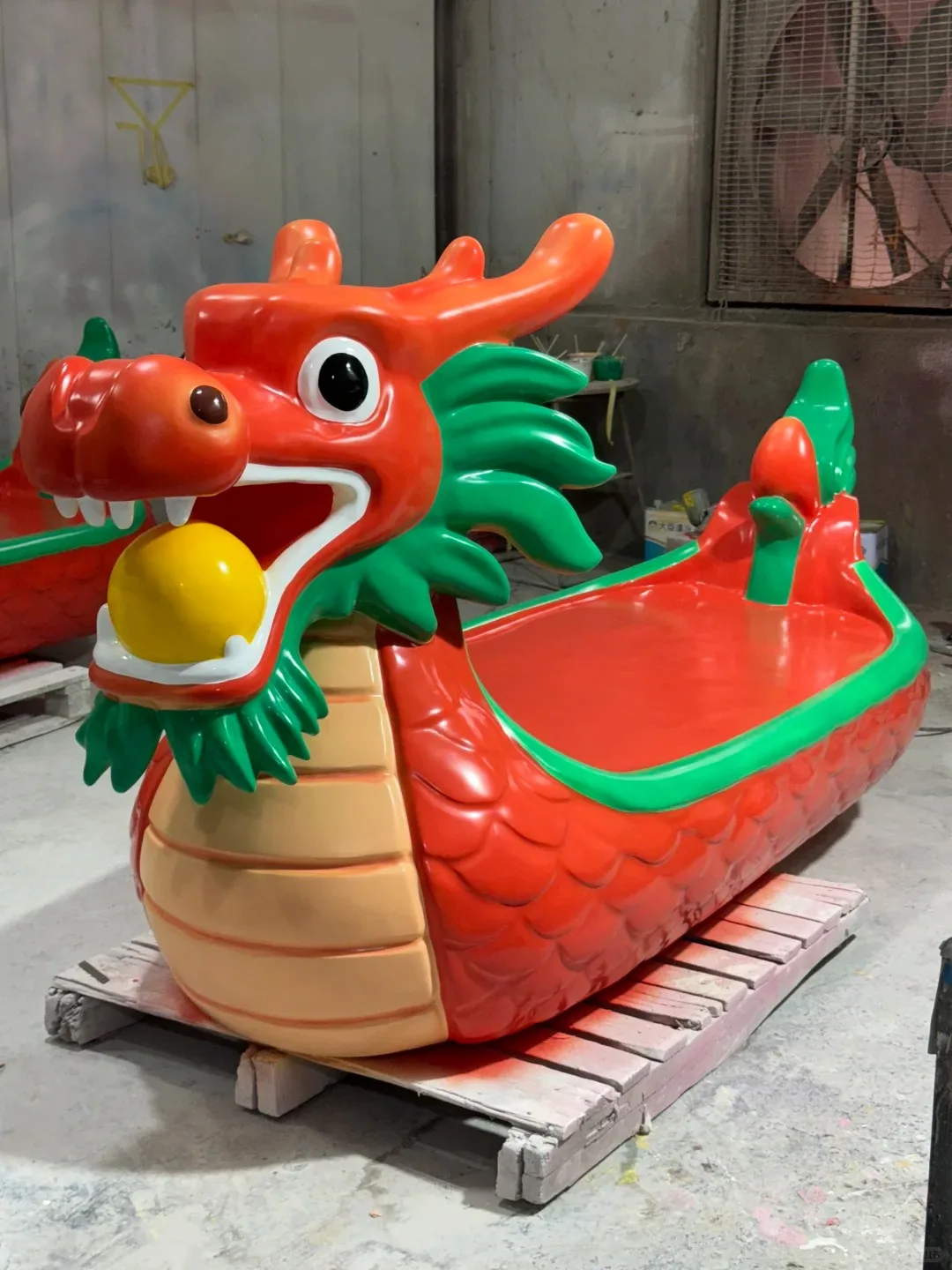 FRP Cartoon Dragon Boat Sculpture for Dragon Boat Festival Scenic Spot Decor — view 5