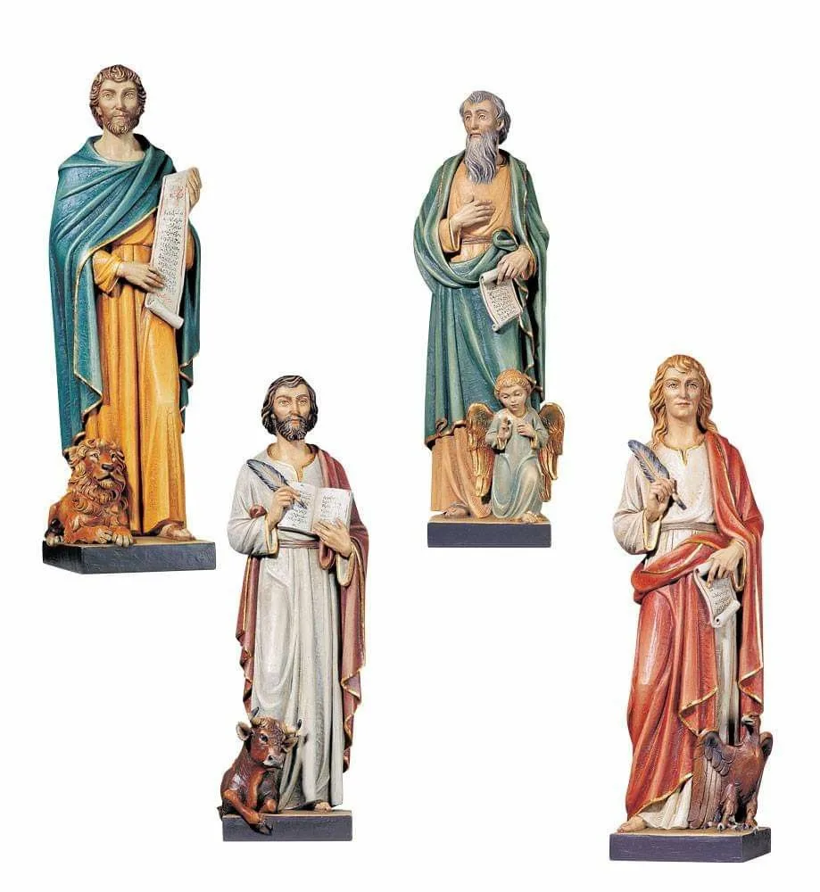 FRP Four Evangelists Religious Statue Set, Hand Painted Church Saint Sculpture — view 2
