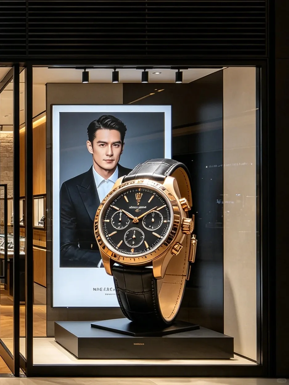 FRP Giant Luxury Wristwatch Sculpture for Watch Store Window Display Decor