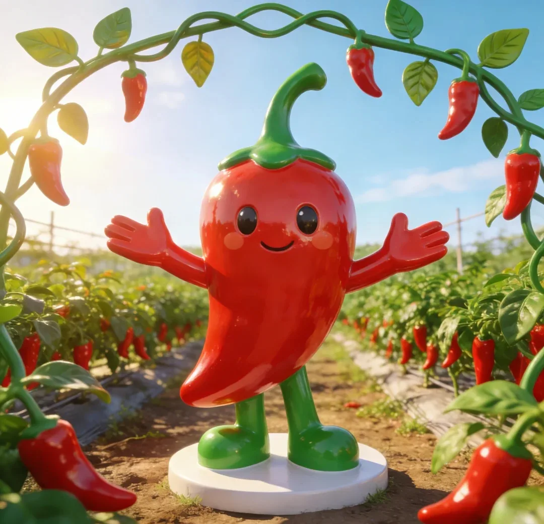 Full Cartoon Vegetable IP Fiberglass Statue Series For Farm Park — view 3