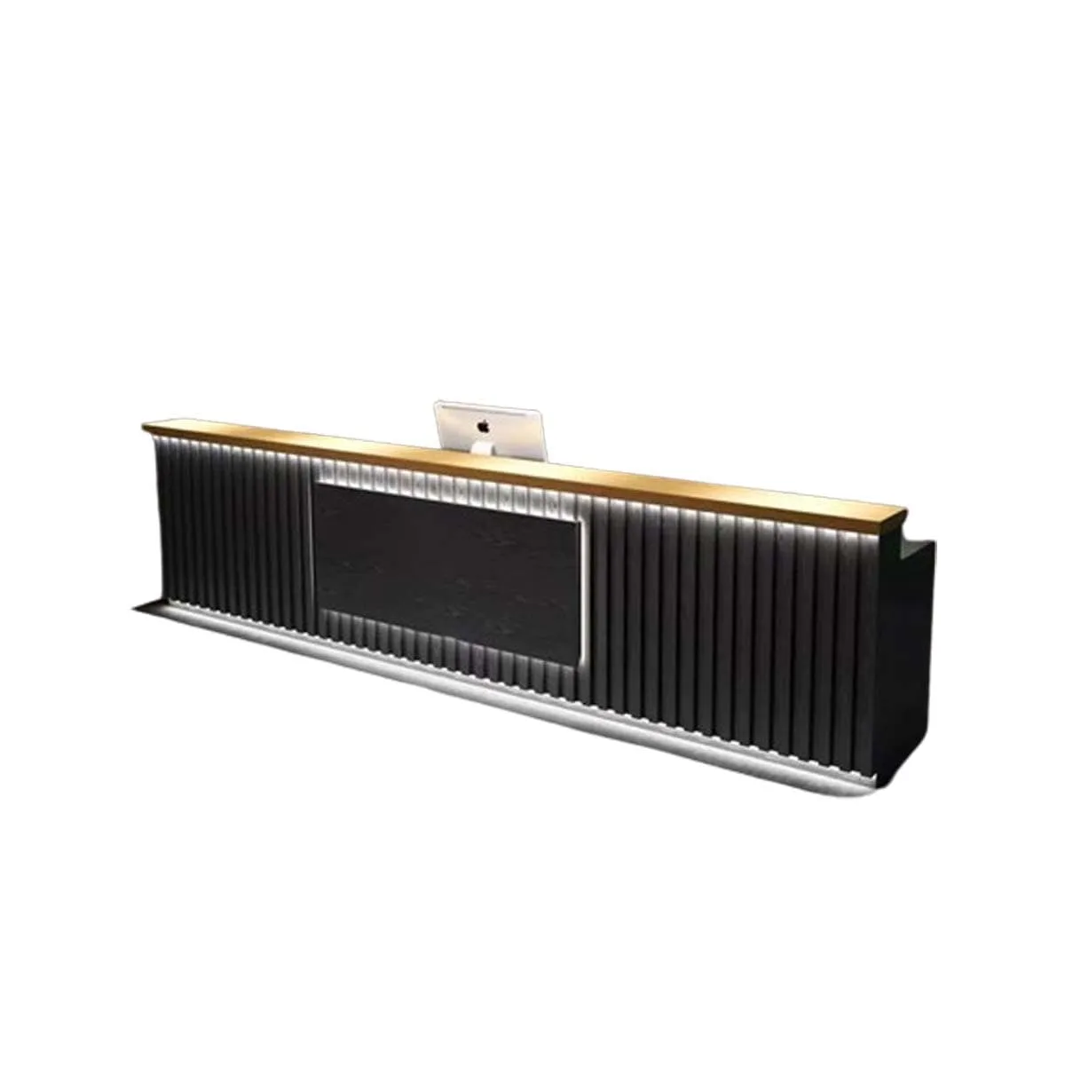 Functional reception desk design green reception desk on sale — view 4