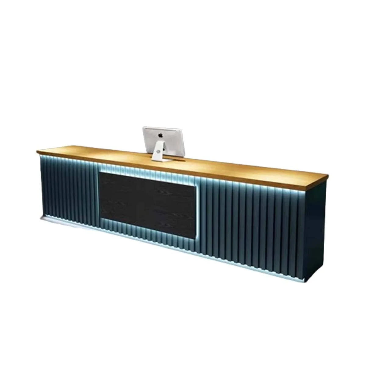 Functional reception desk design green reception desk on sale — view 3