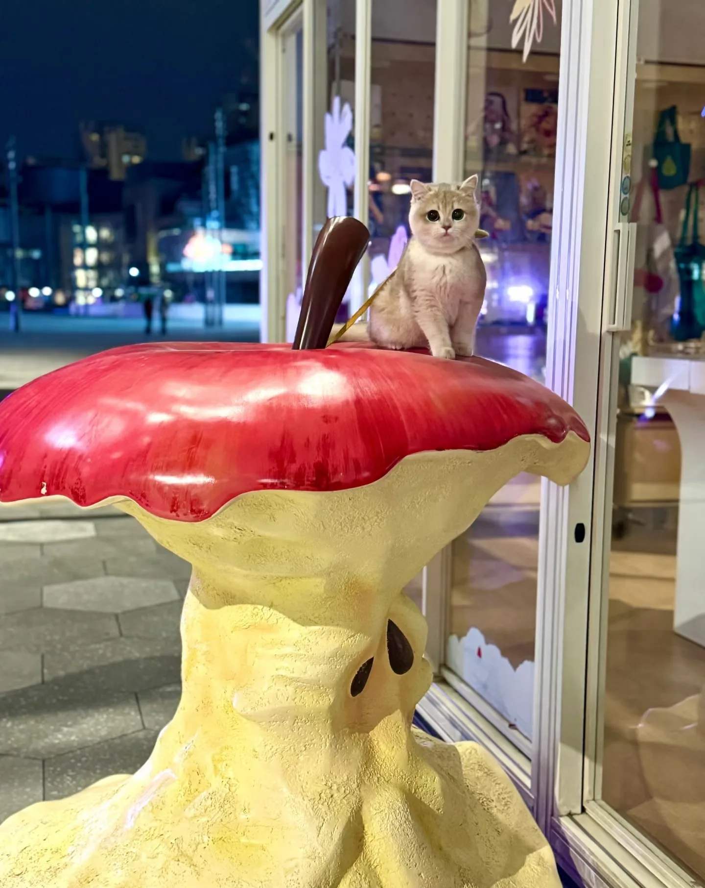 Giant Apple Core Fiberglass Sculpture For Retail Street Holiday Photo Decor — view 4