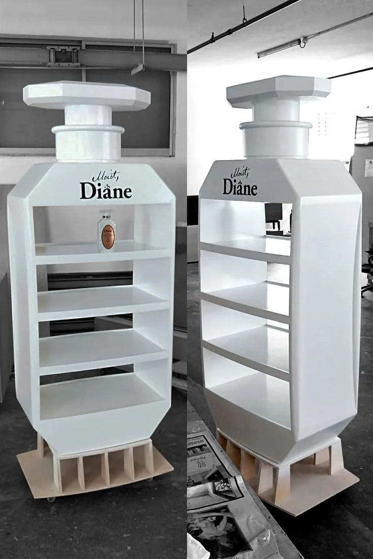 Giant Bottle Shaped Floor Standing Promotional Display Stand