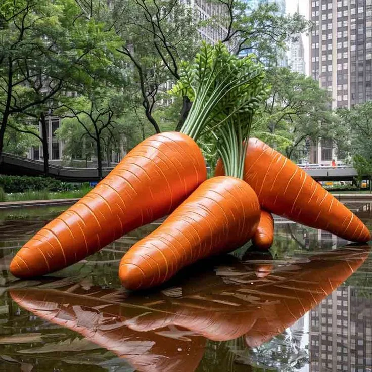 Giant Carrot Fiberglass Sculpture for Food & Easter Themed Installations