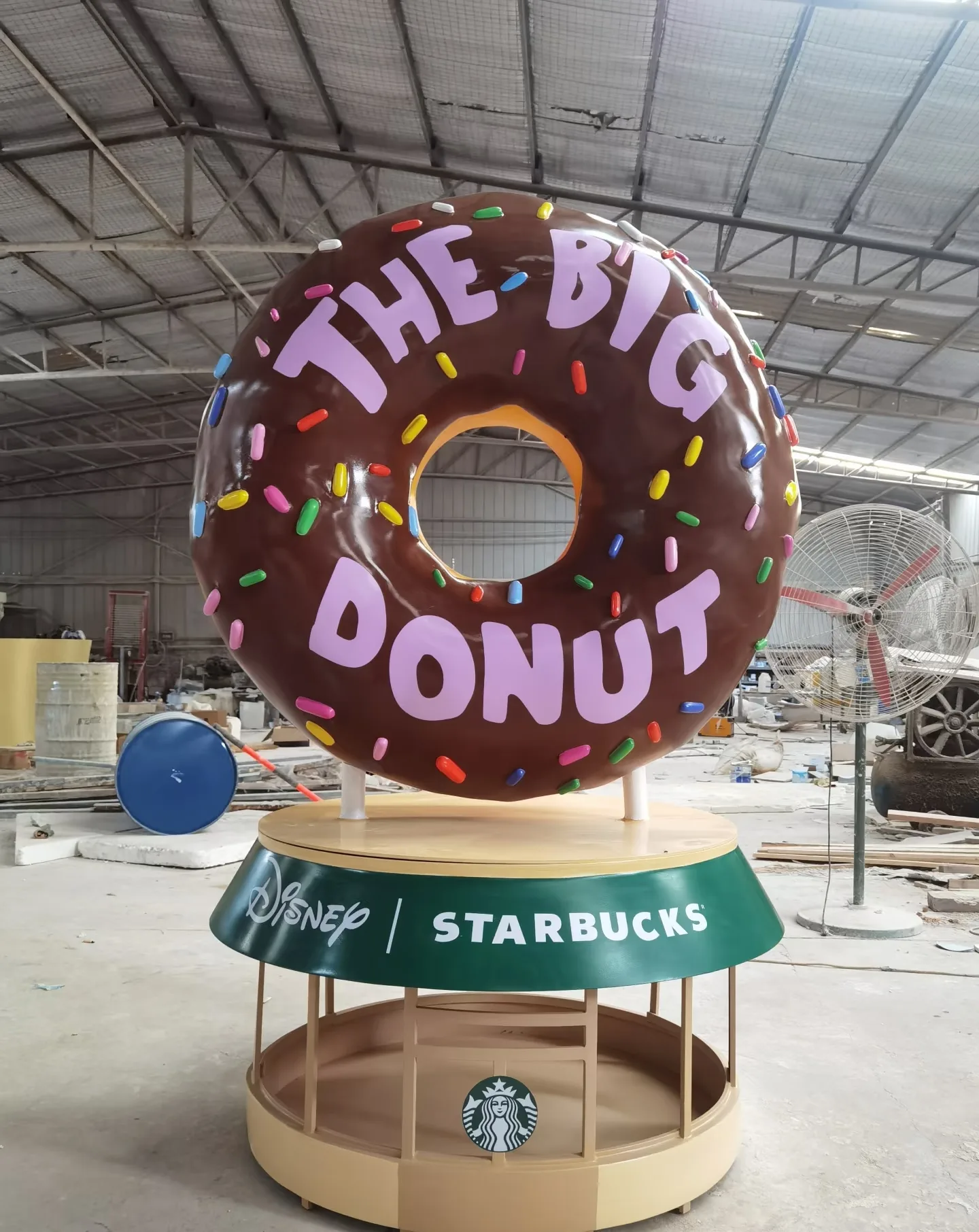Giant Donut FRP Sculpture Custom Unique Design Retail Event Display Series