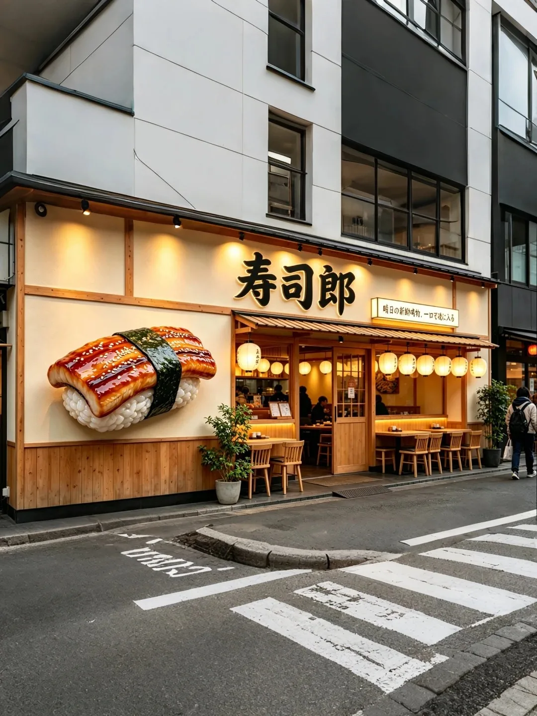 Giant Eel Sushi FRP Wall Sculpture for Japanese Restaurant Facade Sign Decoration — view 2