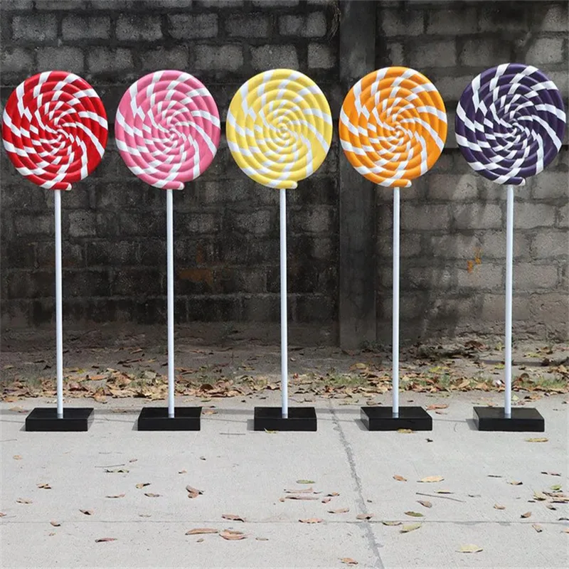 Giant fiberglass candy cane candy store prop custom kids favourite candy prop