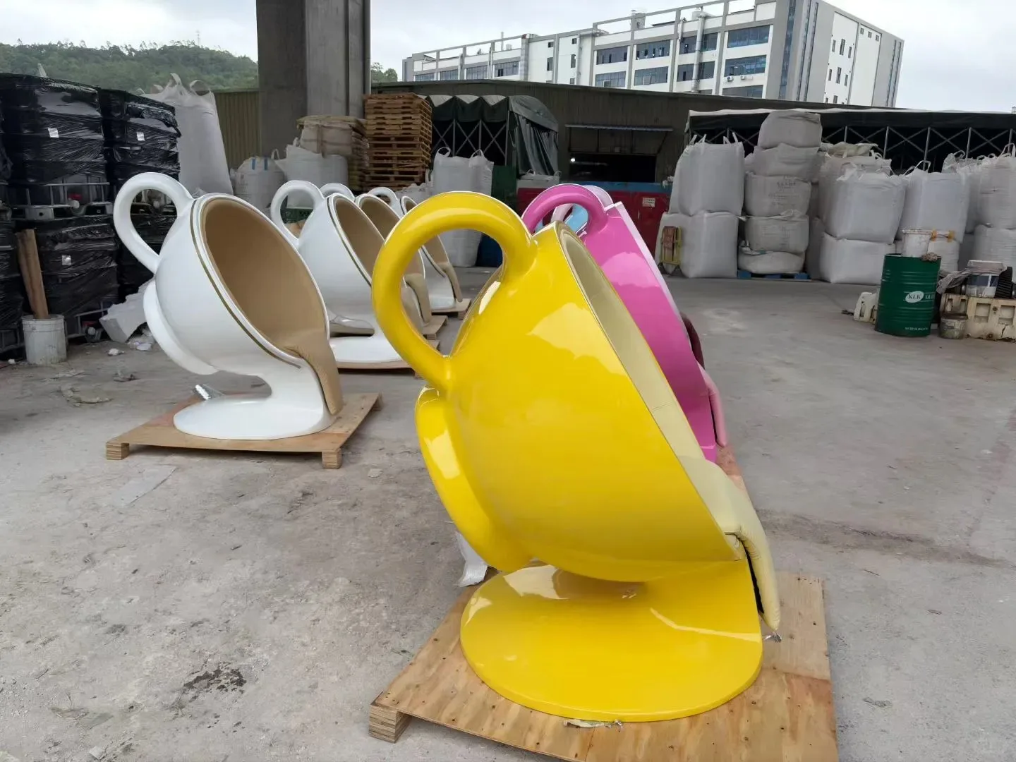 Giant Fiberglass Coffee Cup Chairs — Viral Photo-Op Seating for Cafés, Malls & Instagram-Worthy Spaces — view 3