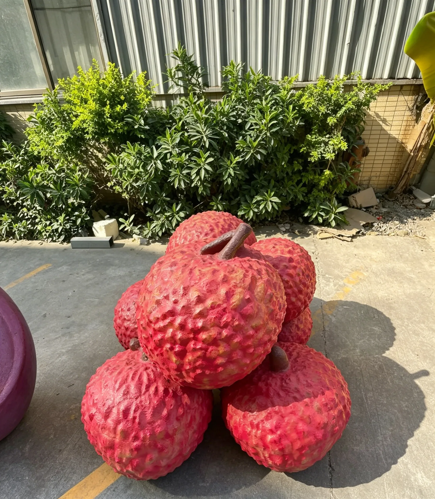 Giant Fiberglass Lychee Sculpture | Outdoor Fruit Landscape Ornament — view 4