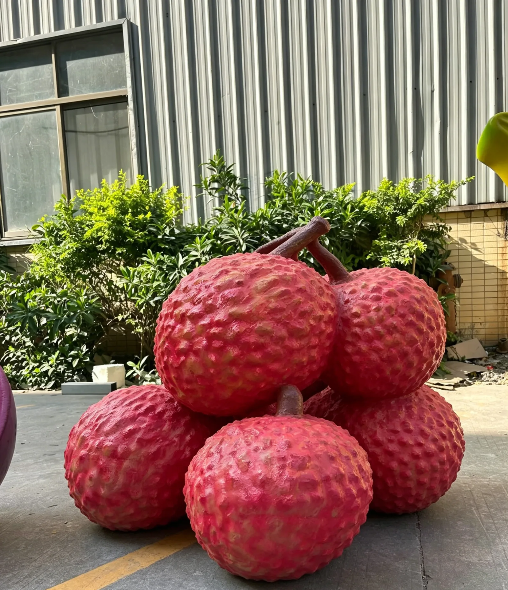 Giant Fiberglass Lychee Sculpture | Outdoor Fruit Landscape Ornament — view 2