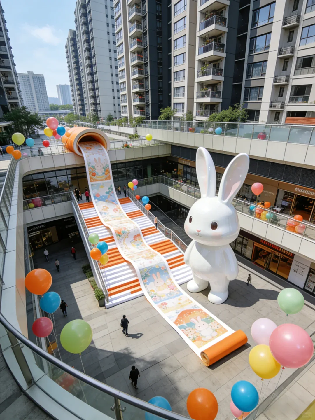 Giant Fiberglass Rabbit Sculptures: Cute Mall & Event Decor That Stands Out — view 4