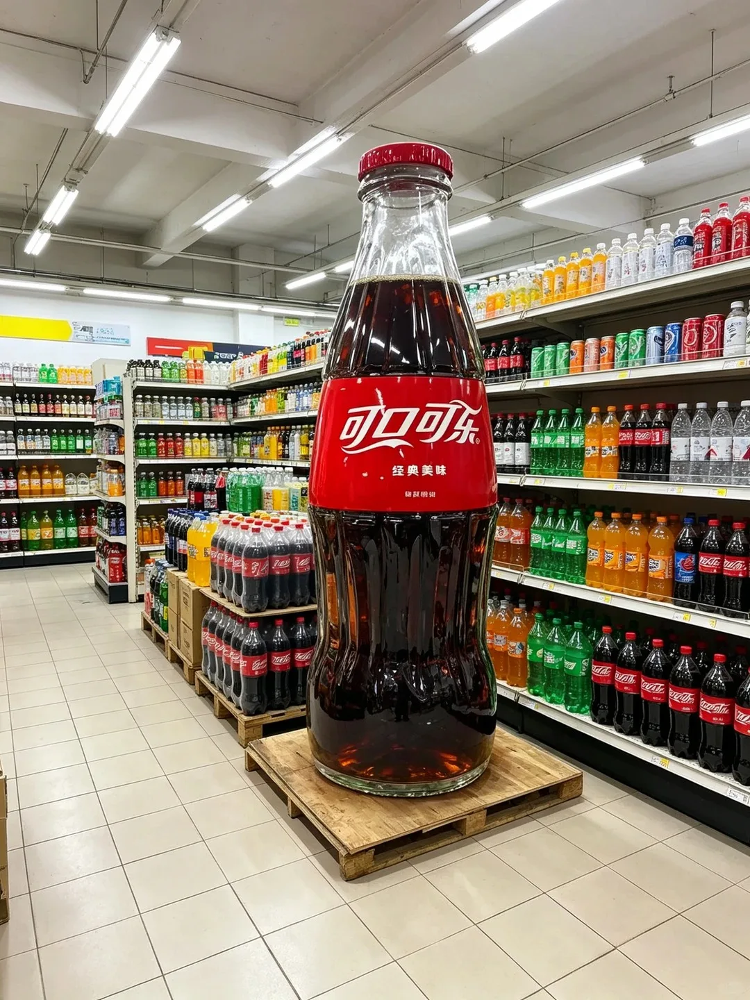 Giant Fiberglass Soda Bottle Replica for Supermarket Endcaps, Brand Activations & Trade Show Booths – Eye-Catching Retail Display Props for 