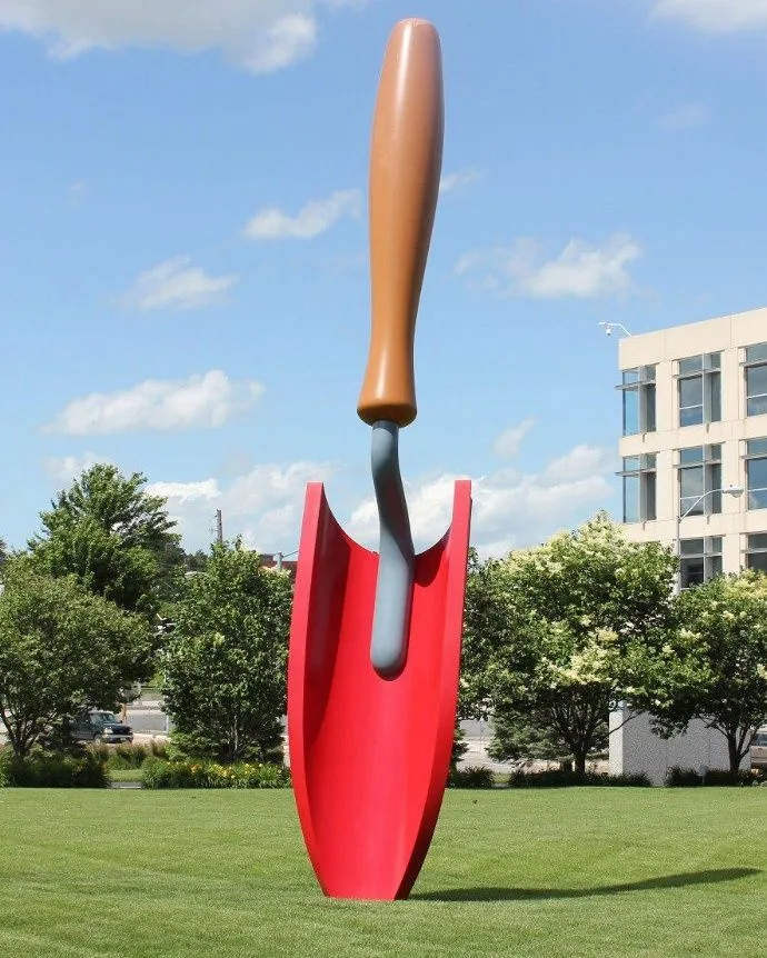 Giant FRP Garden Trowel Sculpture for Park Lawn & Landscape Art Installation — view 3