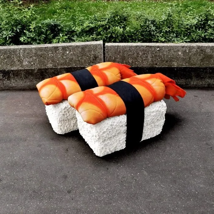 Giant FRP Sushi Sculpture Set, Realistic & Cartoon Sushi Statue for Japanese Restaurant Decor — view 3