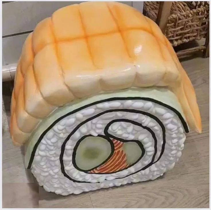 Giant FRP Sushi Sculpture Set, Realistic & Cartoon Sushi Statue for Japanese Restaurant Decor — view 2