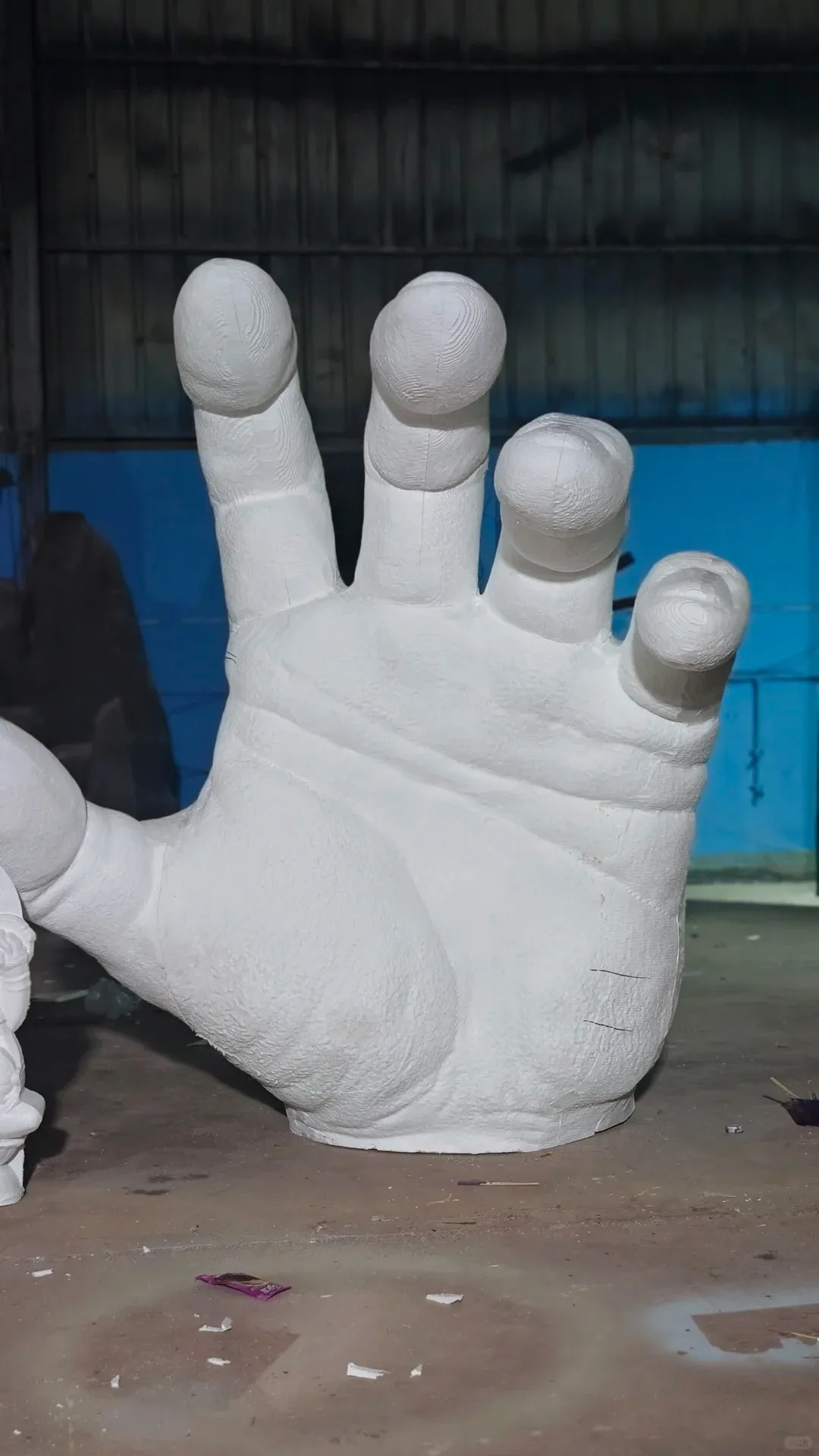 Giant Human Hand FRP Blank White Sculpture for Custom Commercial Art Decor