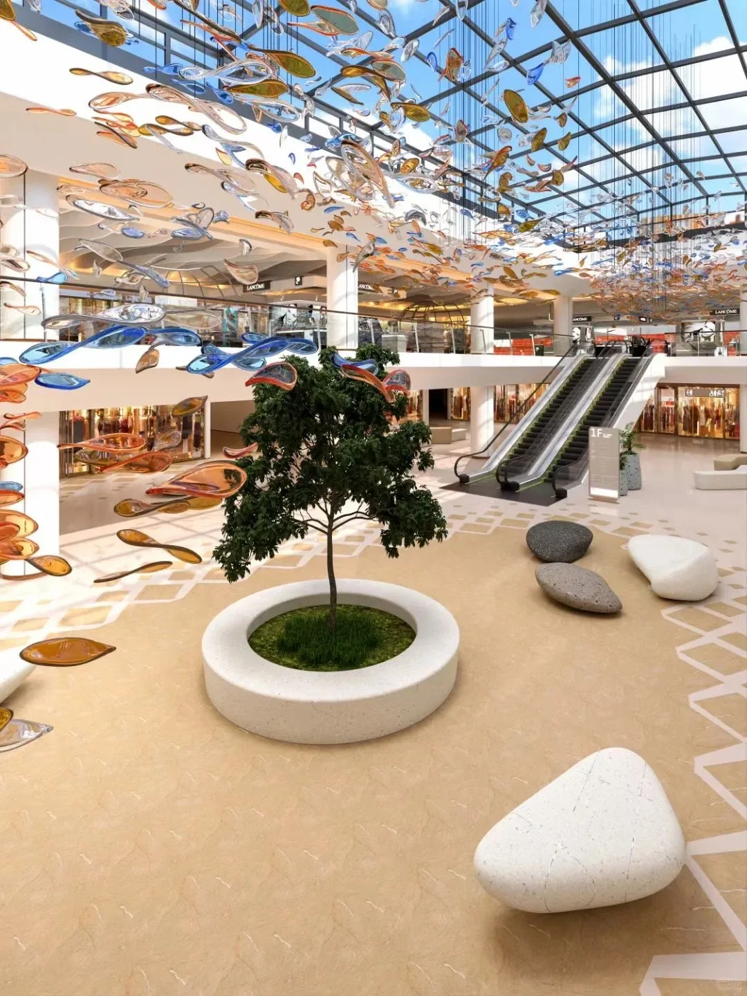 Giant Lounge Pebble Seats — Eye-Catching Public Seating for Malls, Airports & Hotel Lobbies — view 4