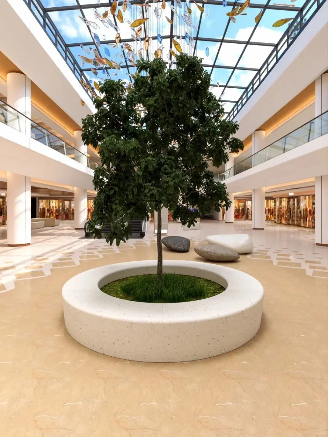 Giant Lounge Pebble Seats — Eye-Catching Public Seating for Malls, Airports & Hotel Lobbies — view 3
