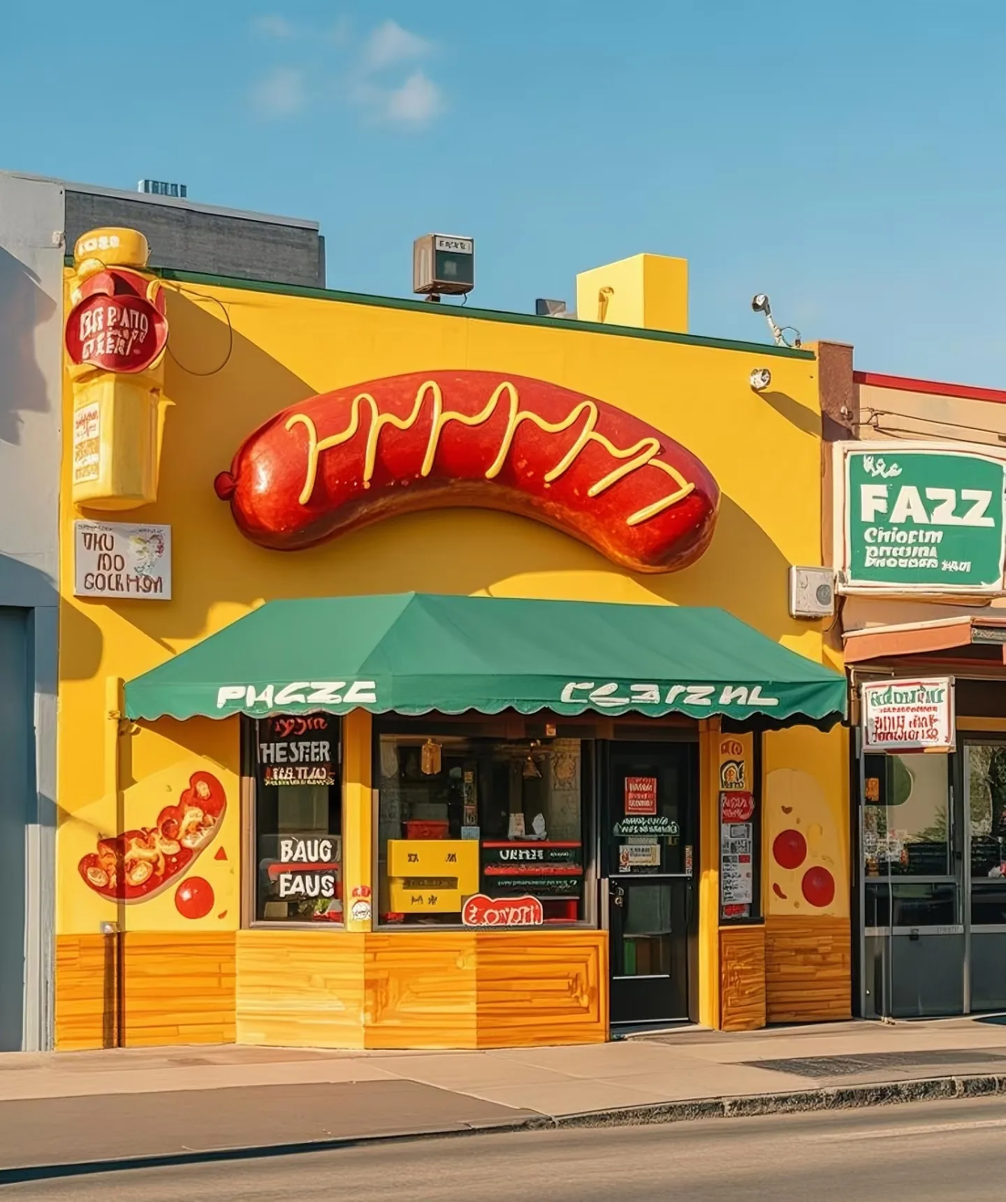 Giant Pizza Slice Storefront — Giant 3D Food Props for Storefront Signage — view 3