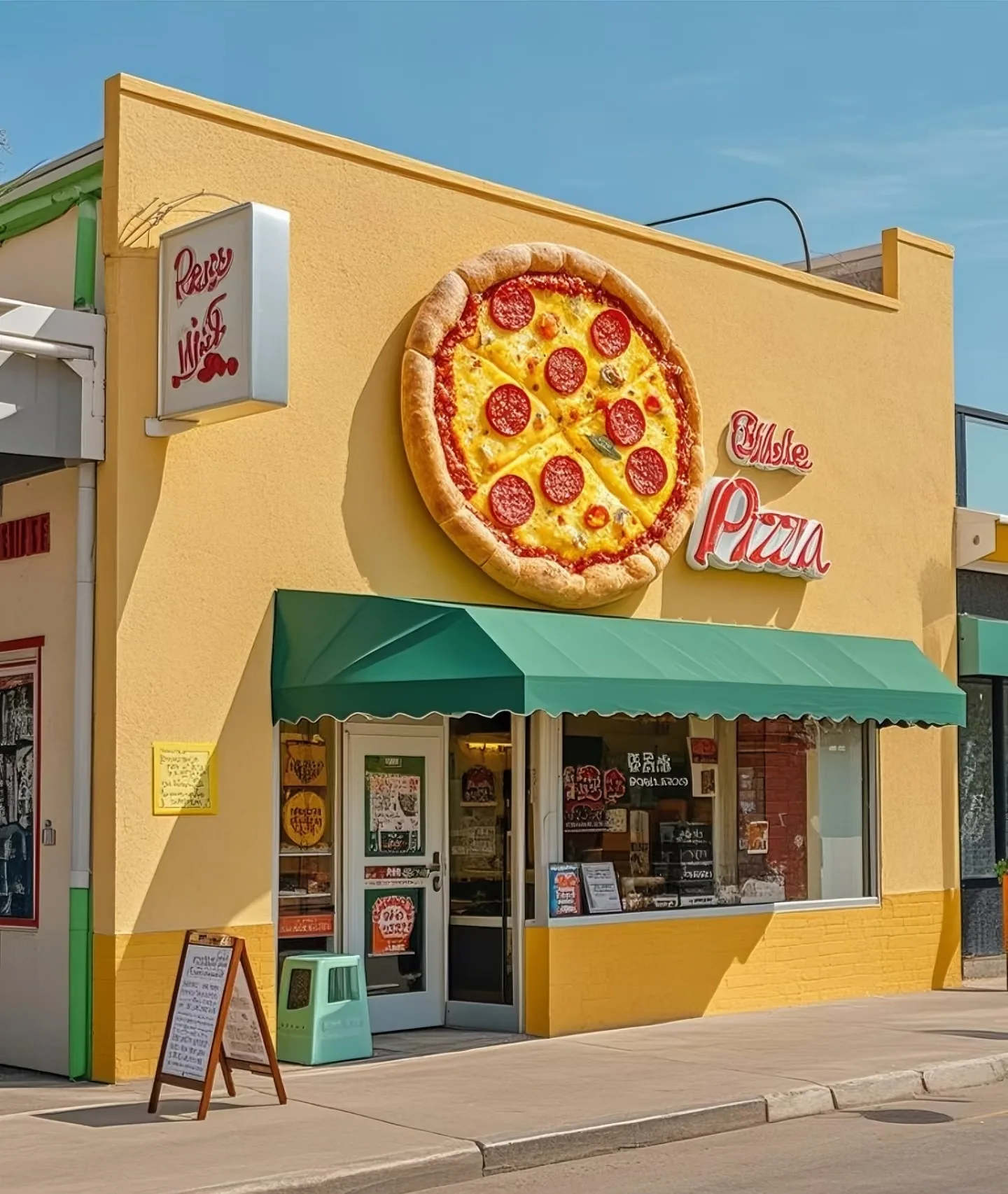 Giant Pizza Slice Storefront — Giant 3D Food Props for Storefront Signage — view 4