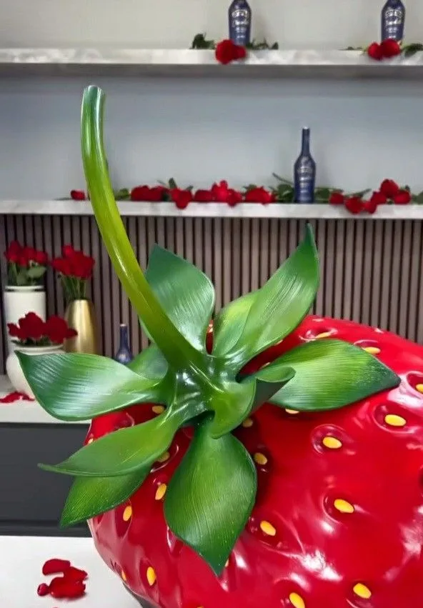 Giant Strawberry Fiberglass Sculpture for Fruit-Themed Public Installations — view 3