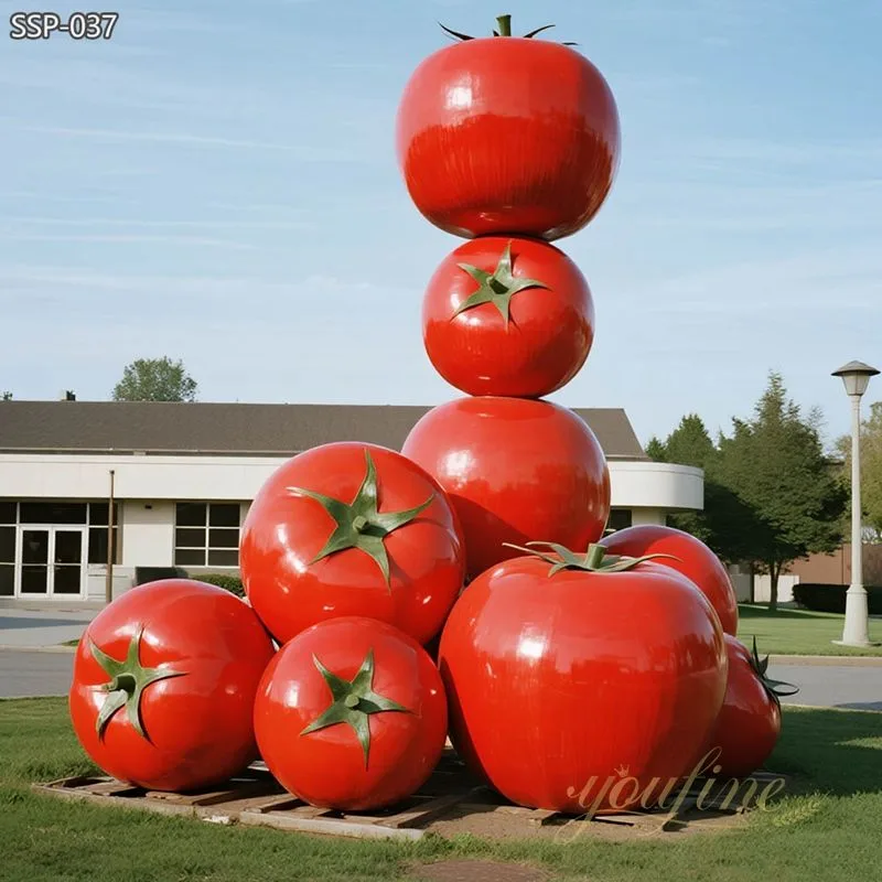 Giant Tomato Fiberglass Sculpture for Farm Tourism & Garden Landscape