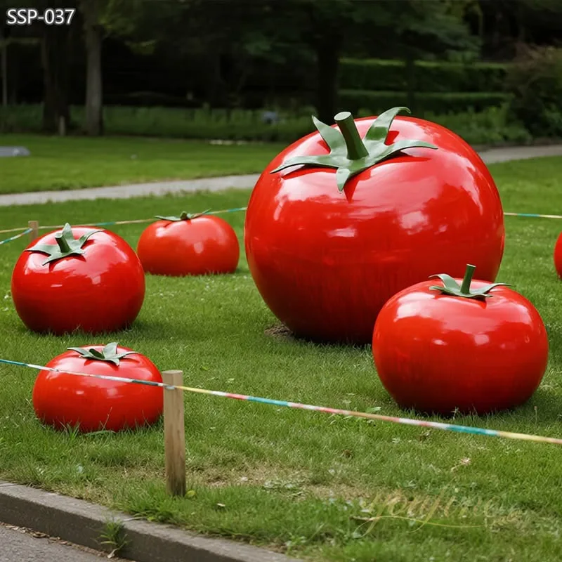Giant Tomato Fiberglass Sculpture for Farm Tourism & Garden Landscape — view 2