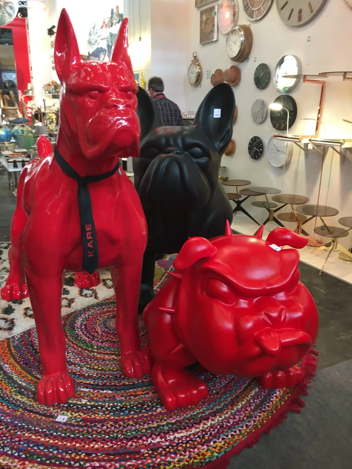 Glossy Dog Fiberglass Sculpture for Boutique, Mall & Home Interior Decor