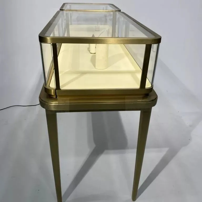 Gold Jewelry Display Showcase Design High-end Jewelry Display Showcase for Stores on Sale — view 4
