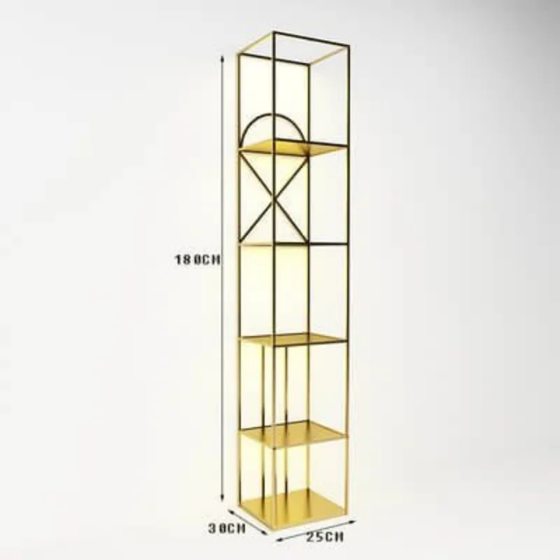 Gold stainless steel display rack Wine display shelf for sale — view 4