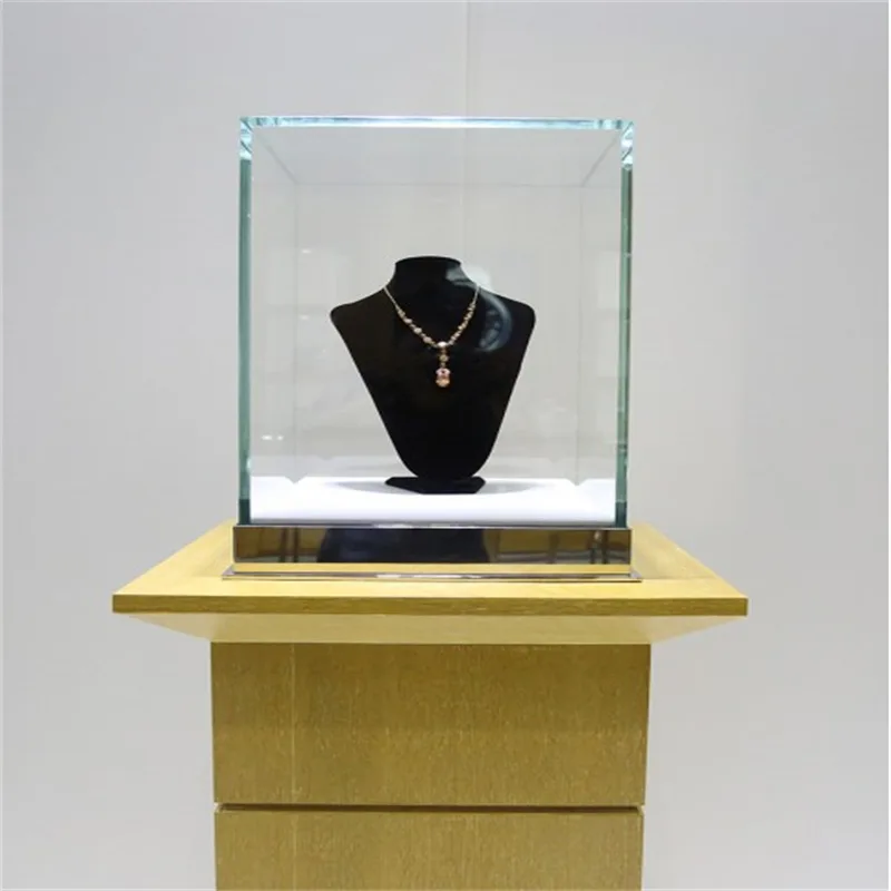 Golden jewelry display stand design & customized luxury display case for sale — view 3