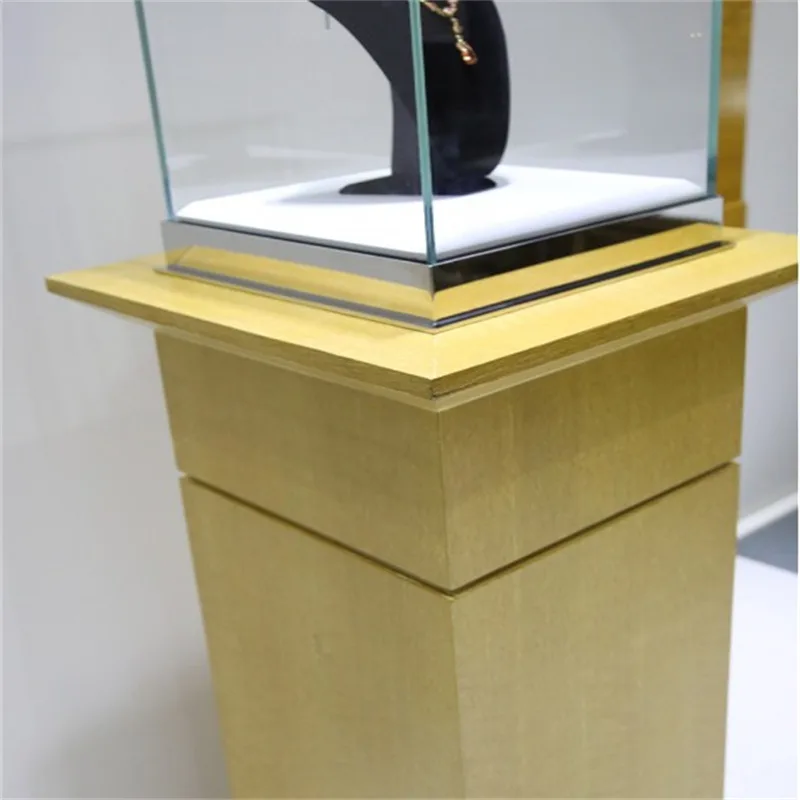 Golden jewelry display stand design & customized luxury display case for sale — view 4